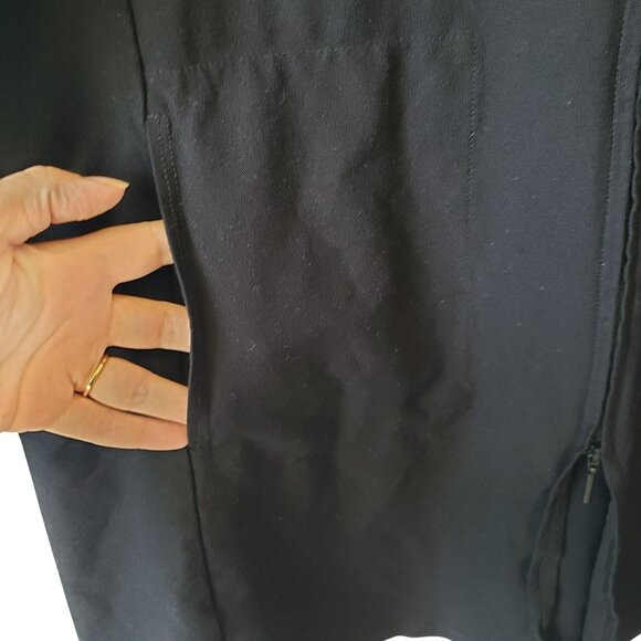 Eileen Fisher Black Full Zip Long Line Jacket Viscose Stretch Style J65 M Medium - Picture 9 of 12